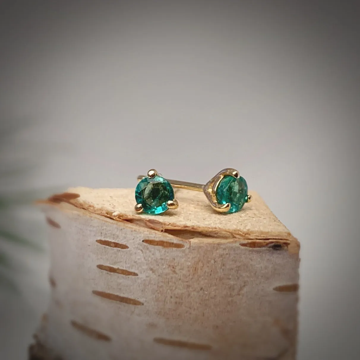 Emerald Stud Earrings