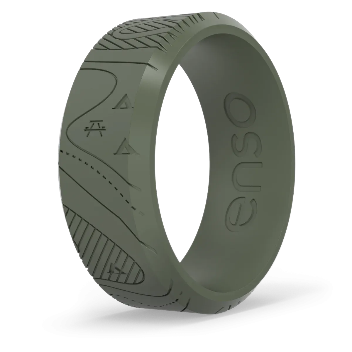 Enso Rings Etched Bevel Silicone Ring