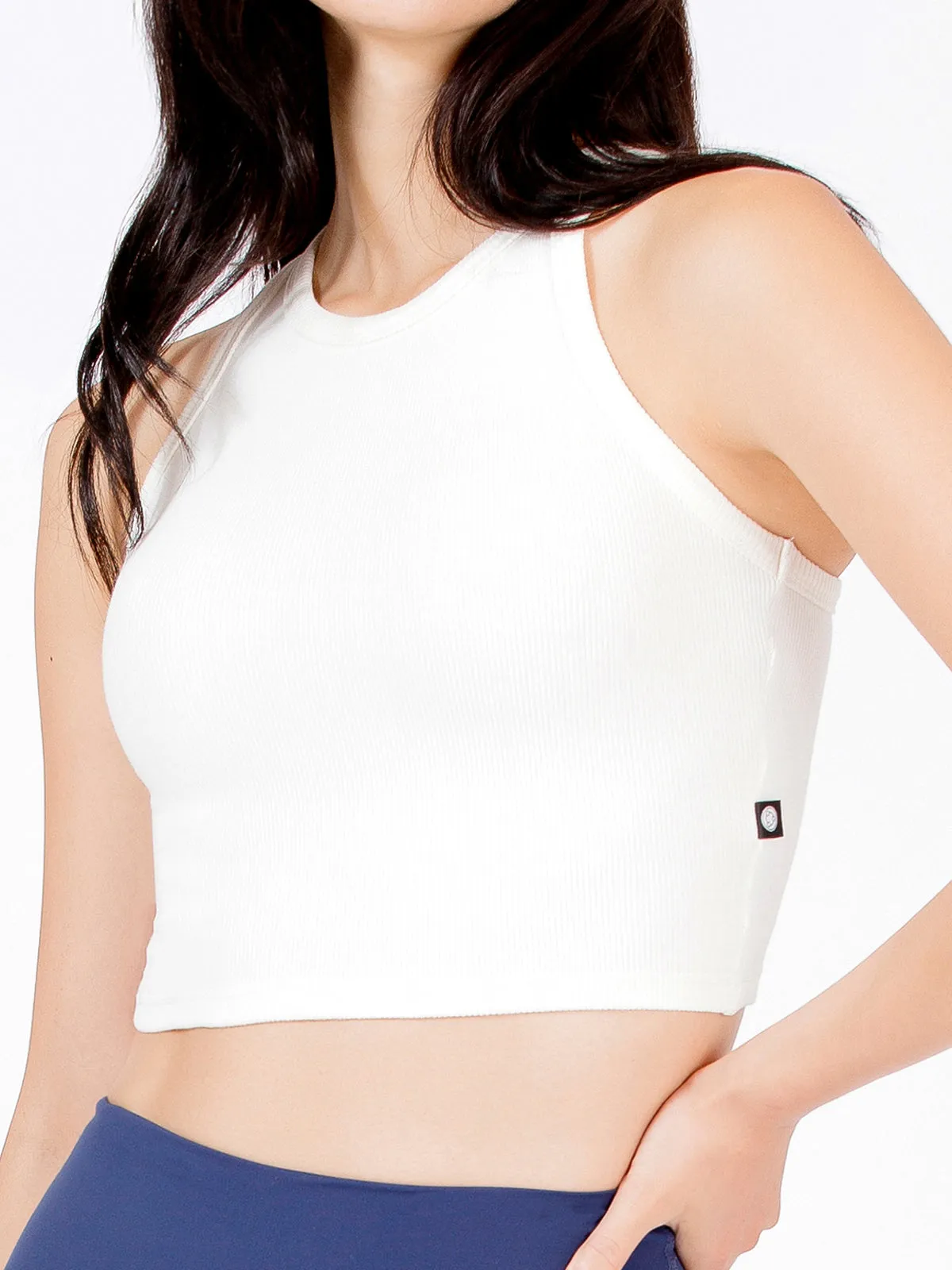 EVERYDAY RIBBED CROPPED SINGLET