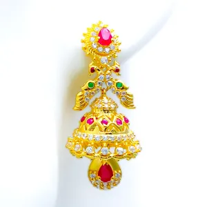 Fashionable Charming 22k Gold Jhumki Earrings