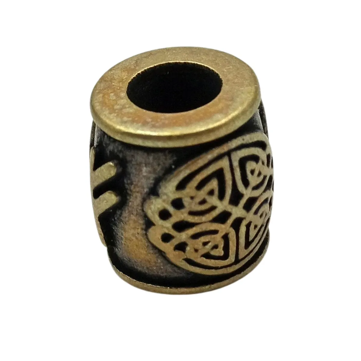 Fehu rune bronze bead