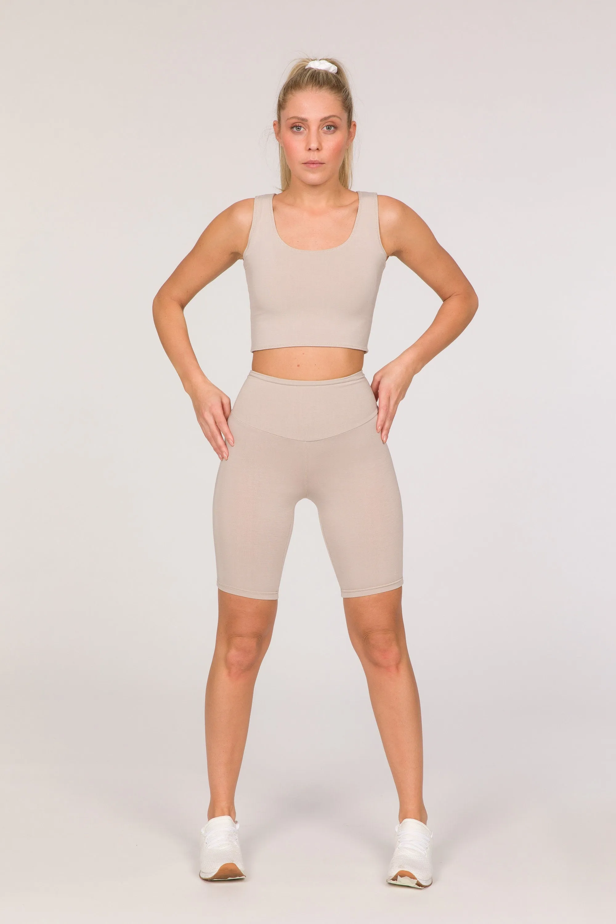 Fit Crop Tank Bra - Ice
