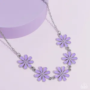 Flora Fantasy - Purple - Daisy Paparazzi Short Necklace