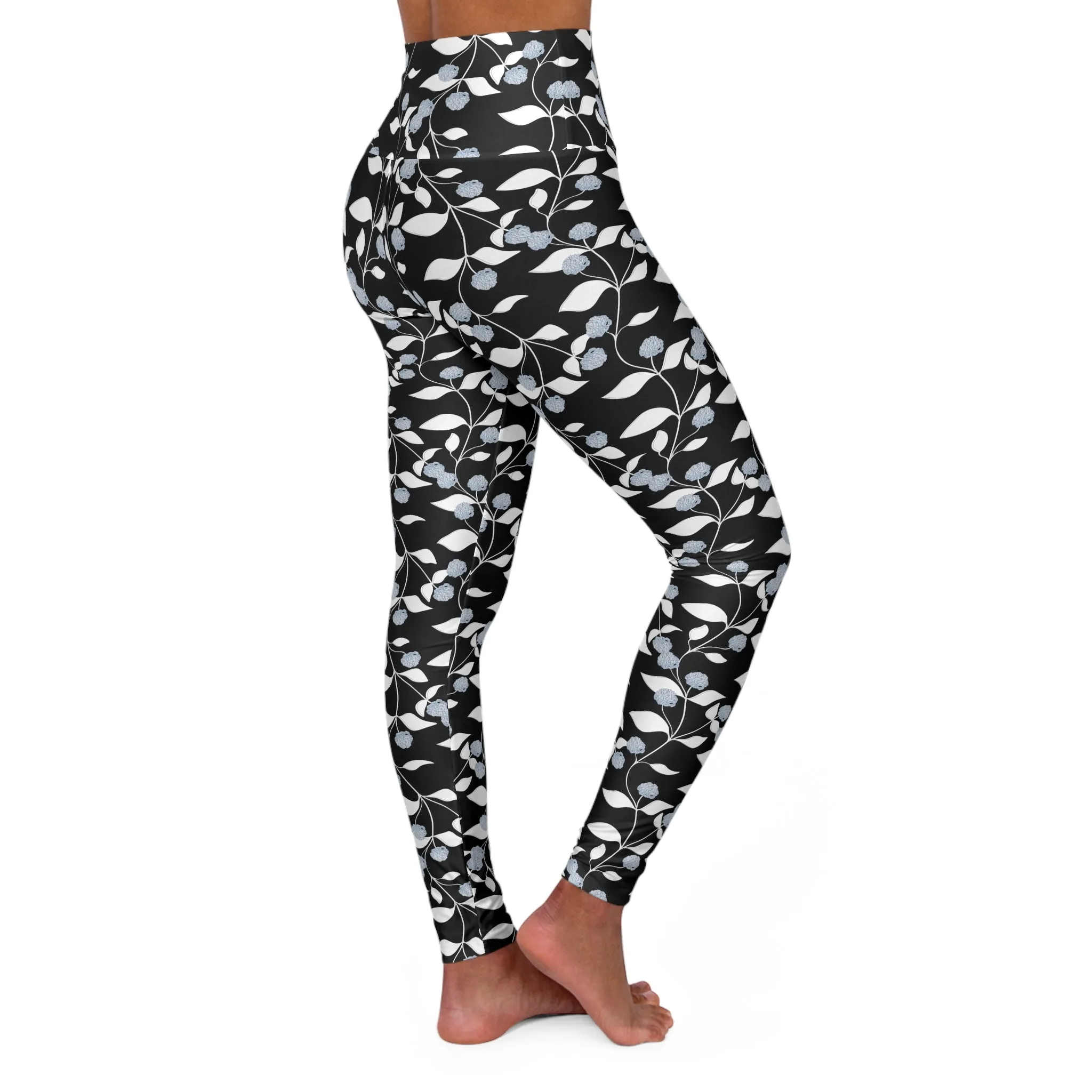 Floral High Waisted Yoga Leggings - Comfort & Style for Fitness Lovers