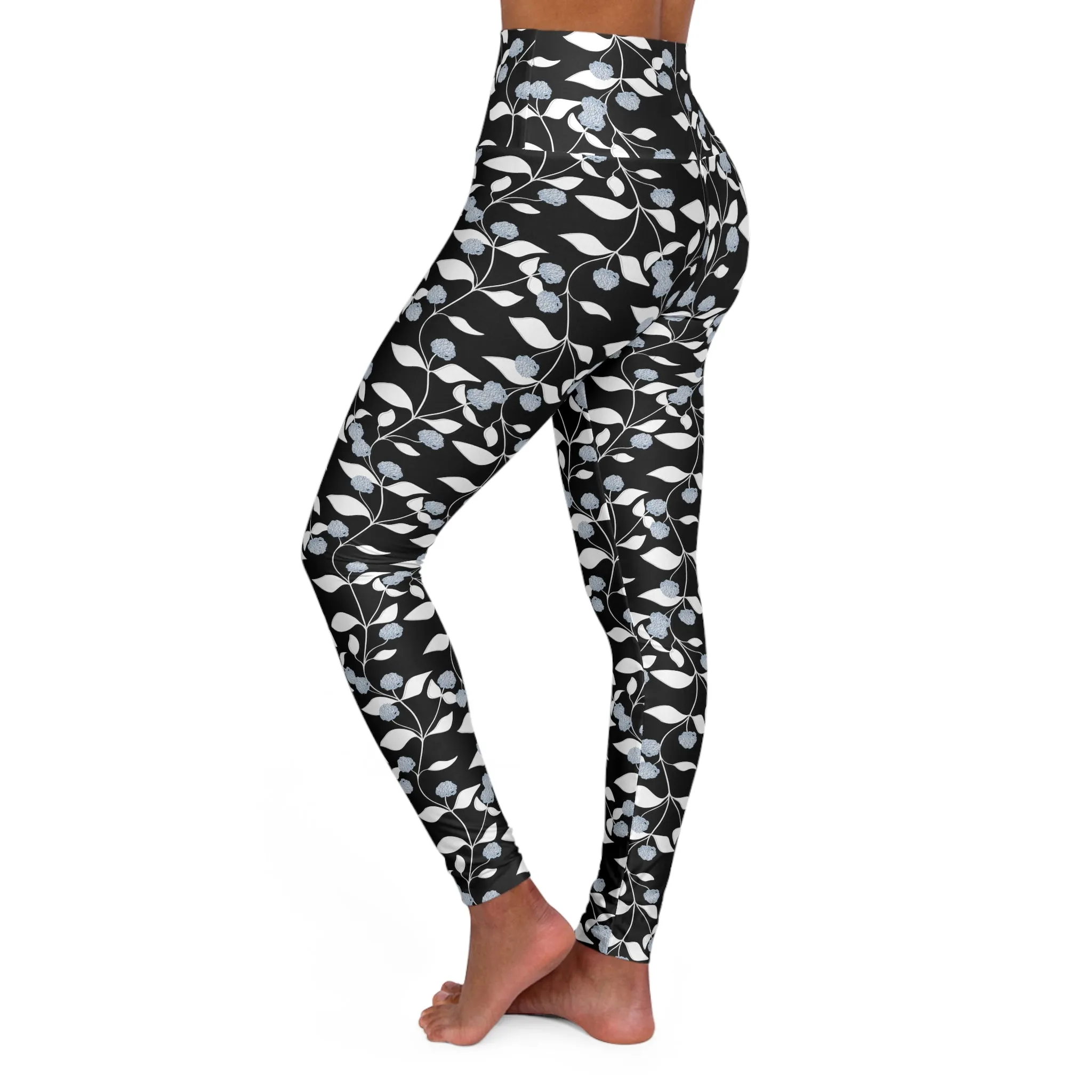 Floral High Waisted Yoga Leggings - Comfort & Style for Fitness Lovers