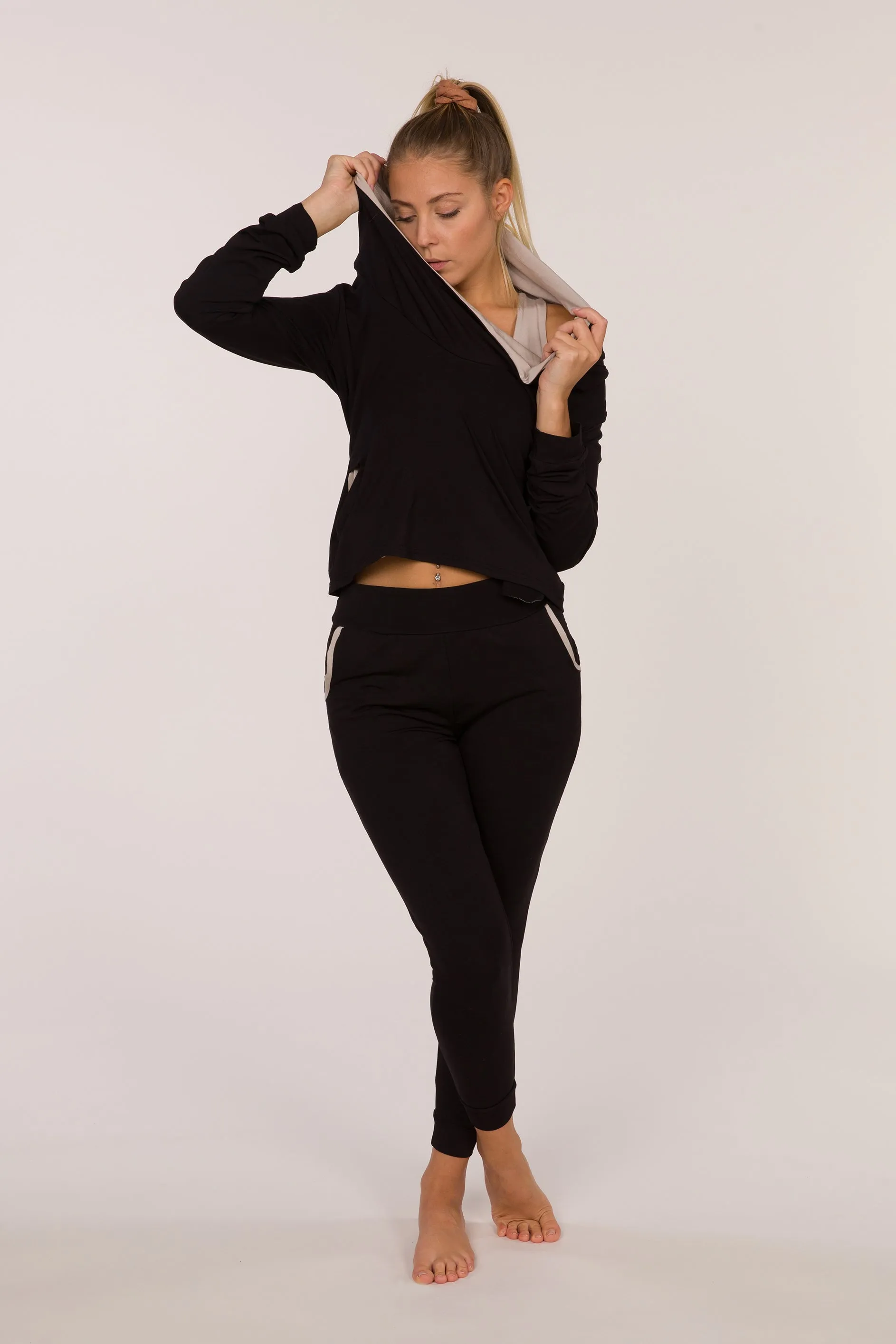 Florentine Jogger Pants - Black/Ice