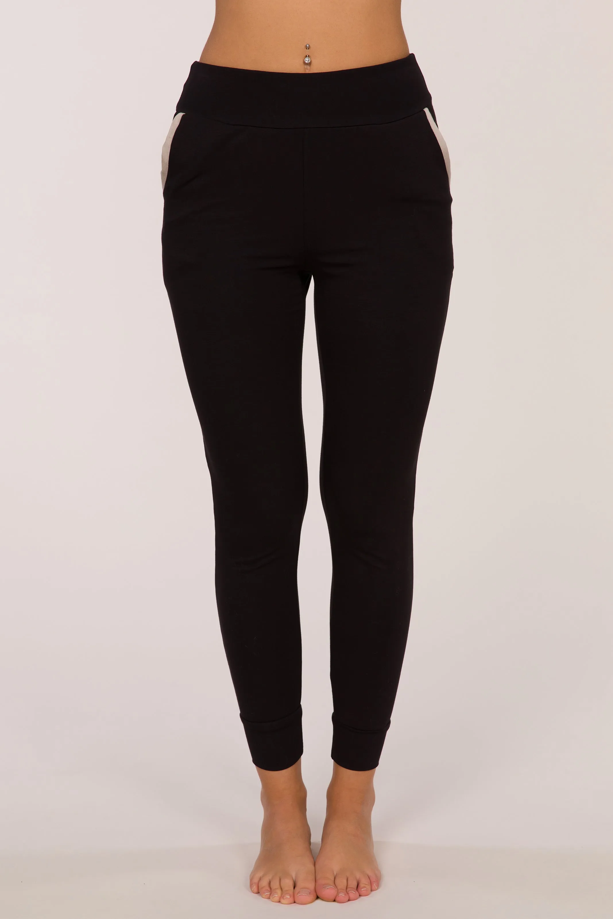 Florentine Jogger Pants - Black/Ice