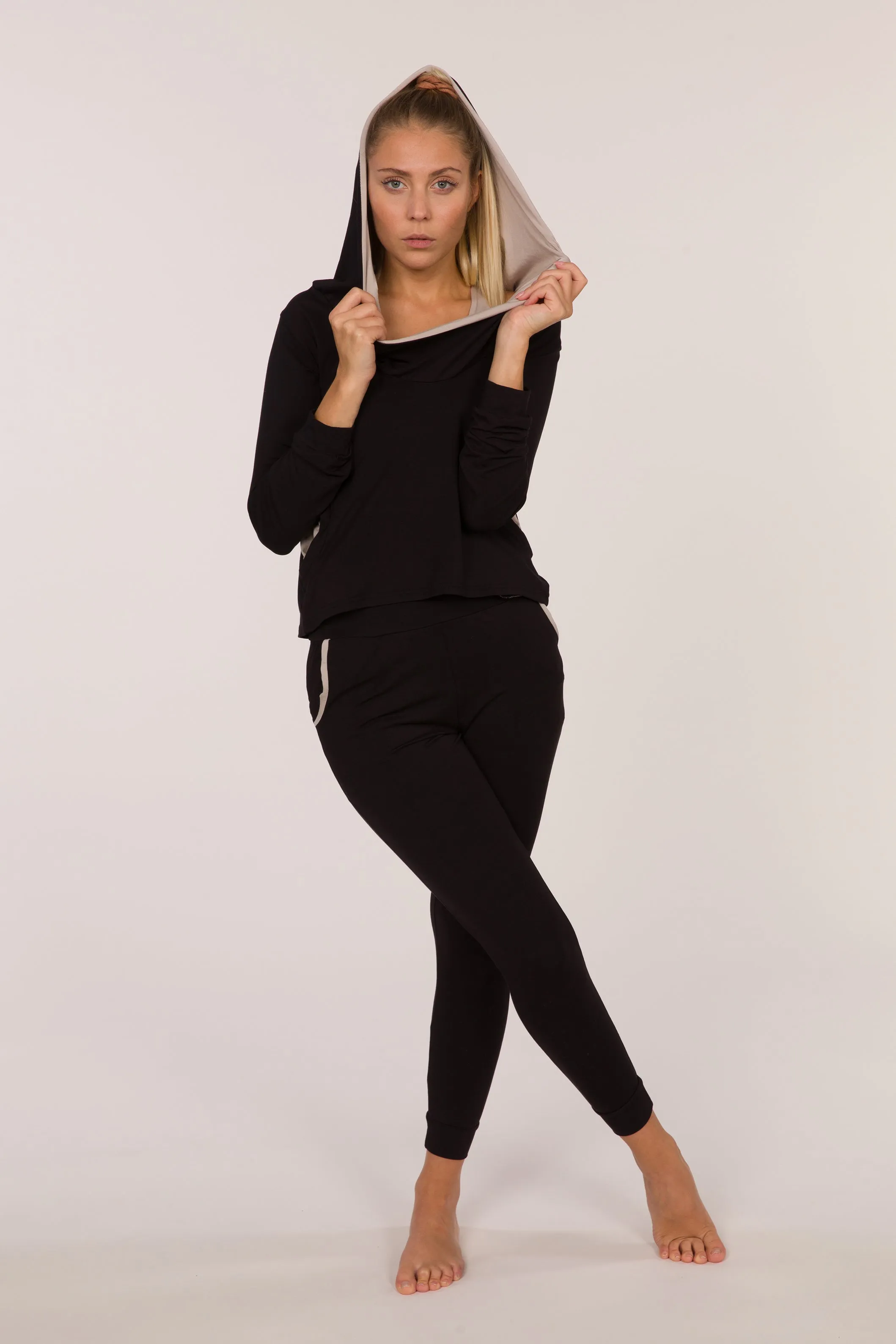 Florentine Jogger Pants - Black/Ice