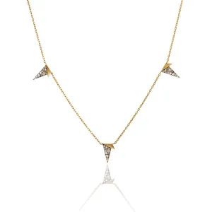Folded Plane multi motif necklace