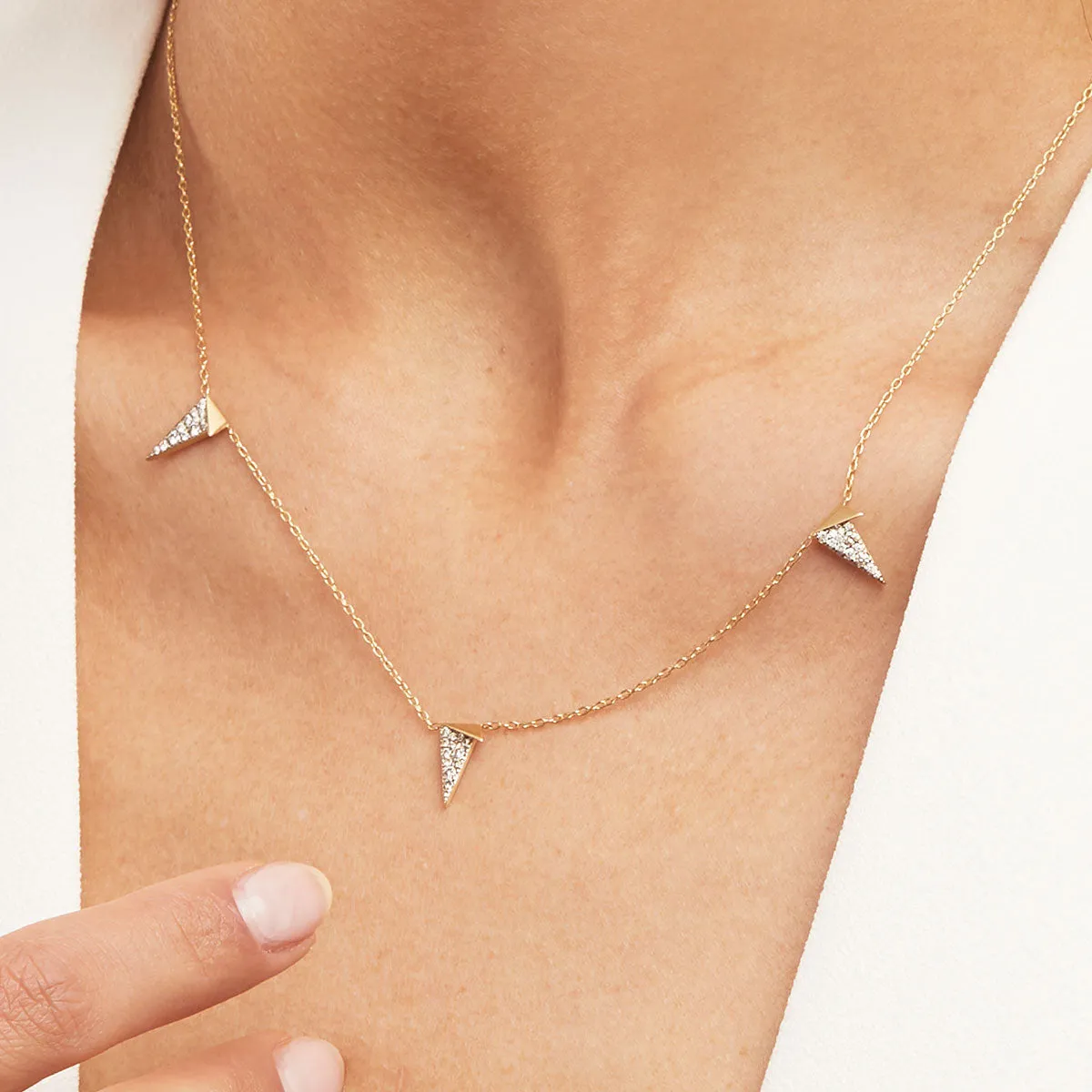 Folded Plane multi motif necklace