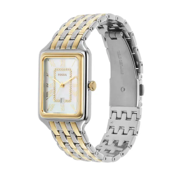 Fossil Raquel Two-tone Stainless Steel Mother Of Pearl Dial Quartz Watch for Ladies - ES5305