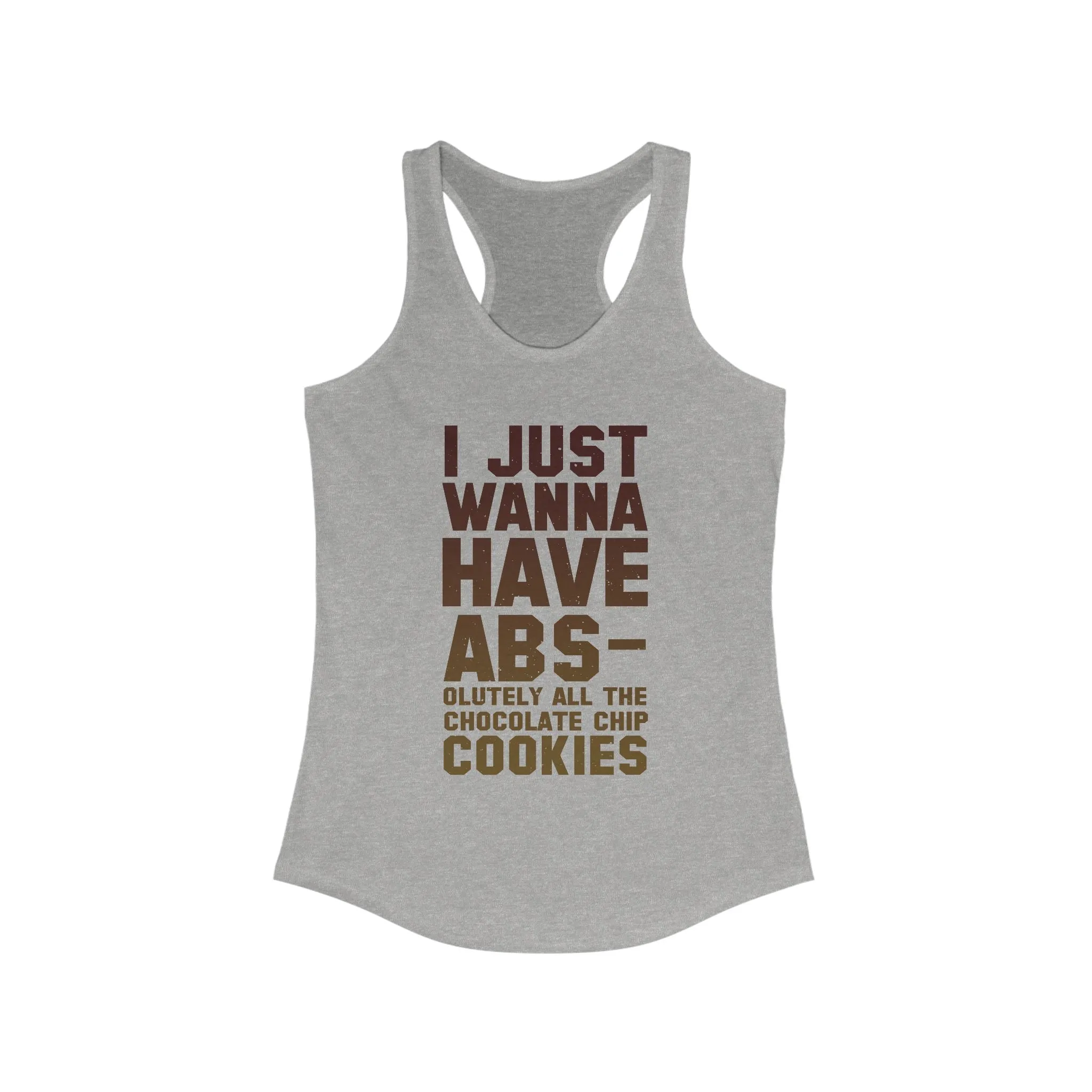 Funny Cookie Lover Racerback Tank Top – Perfect for Workouts & Casual Wear