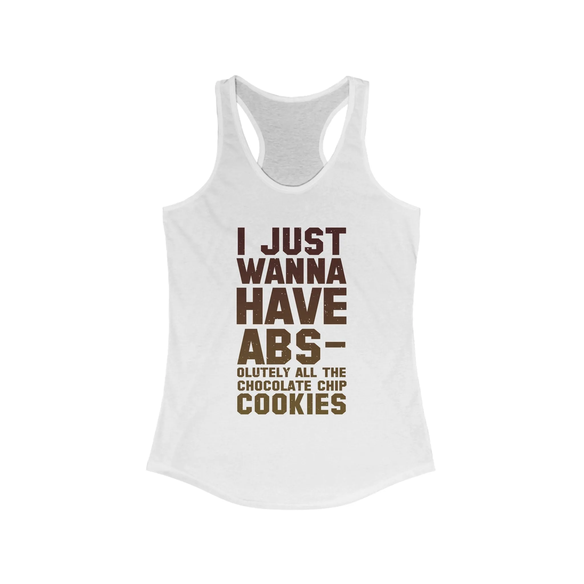 Funny Cookie Lover Racerback Tank Top – Perfect for Workouts & Casual Wear