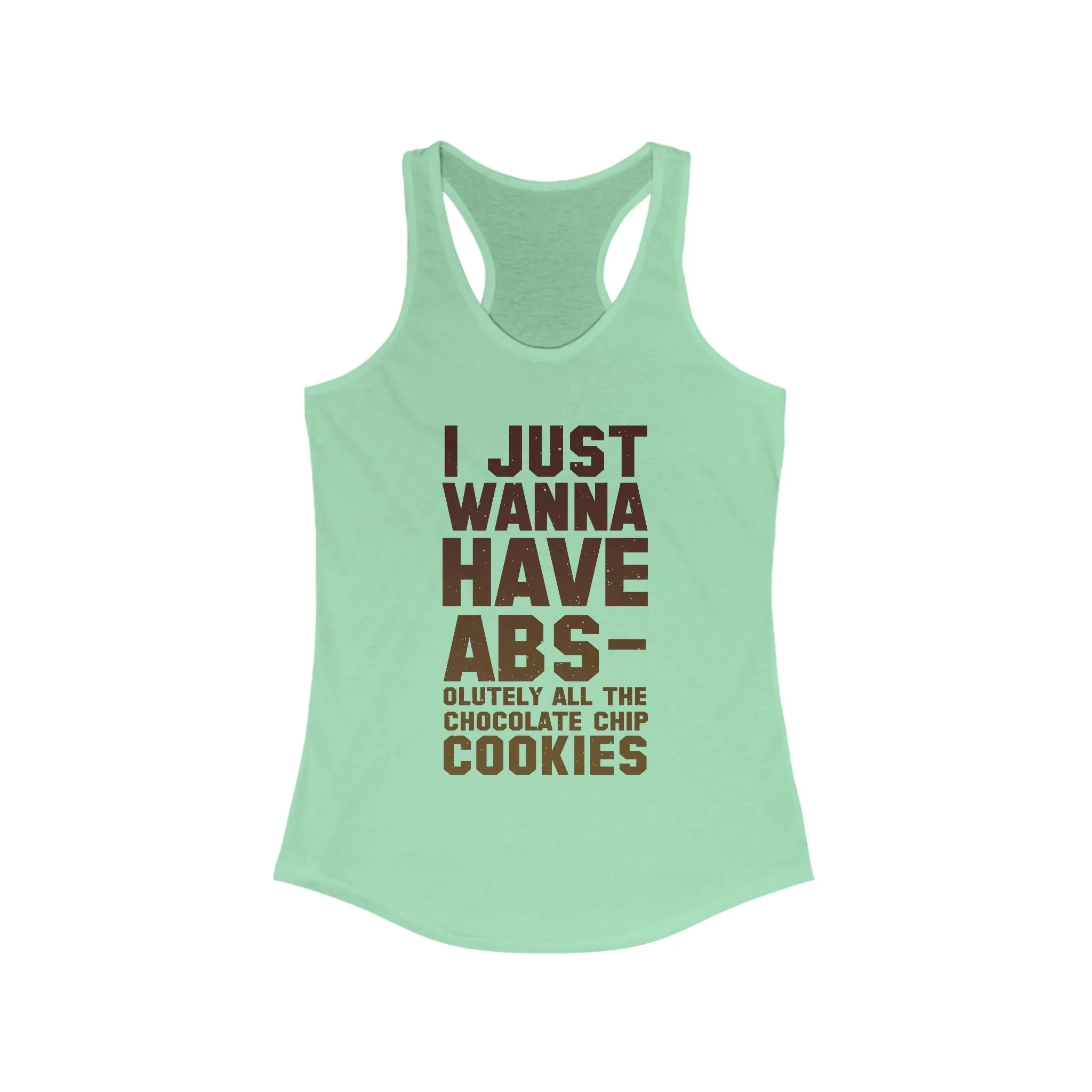 Funny Cookie Lover Racerback Tank Top – Perfect for Workouts & Casual Wear