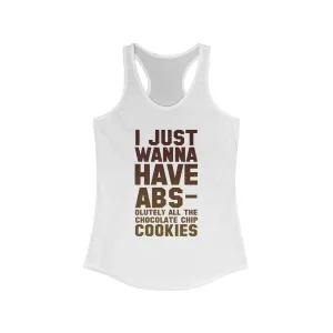 Funny Cookie Lover Racerback Tank Top – Perfect for Workouts & Casual Wear