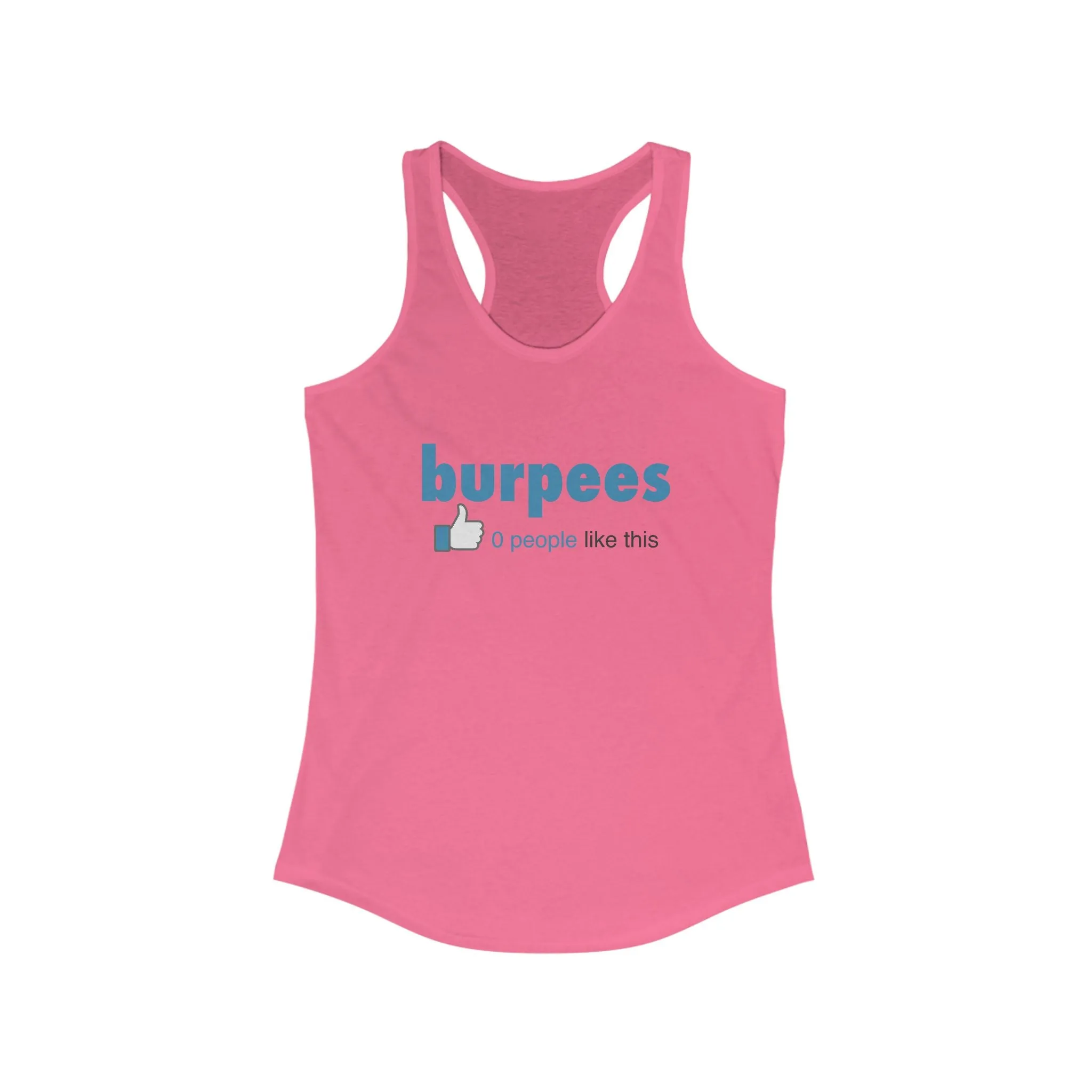 Funny Fitness Racerback Tank - 'Burpees' Workout Shirt for Women