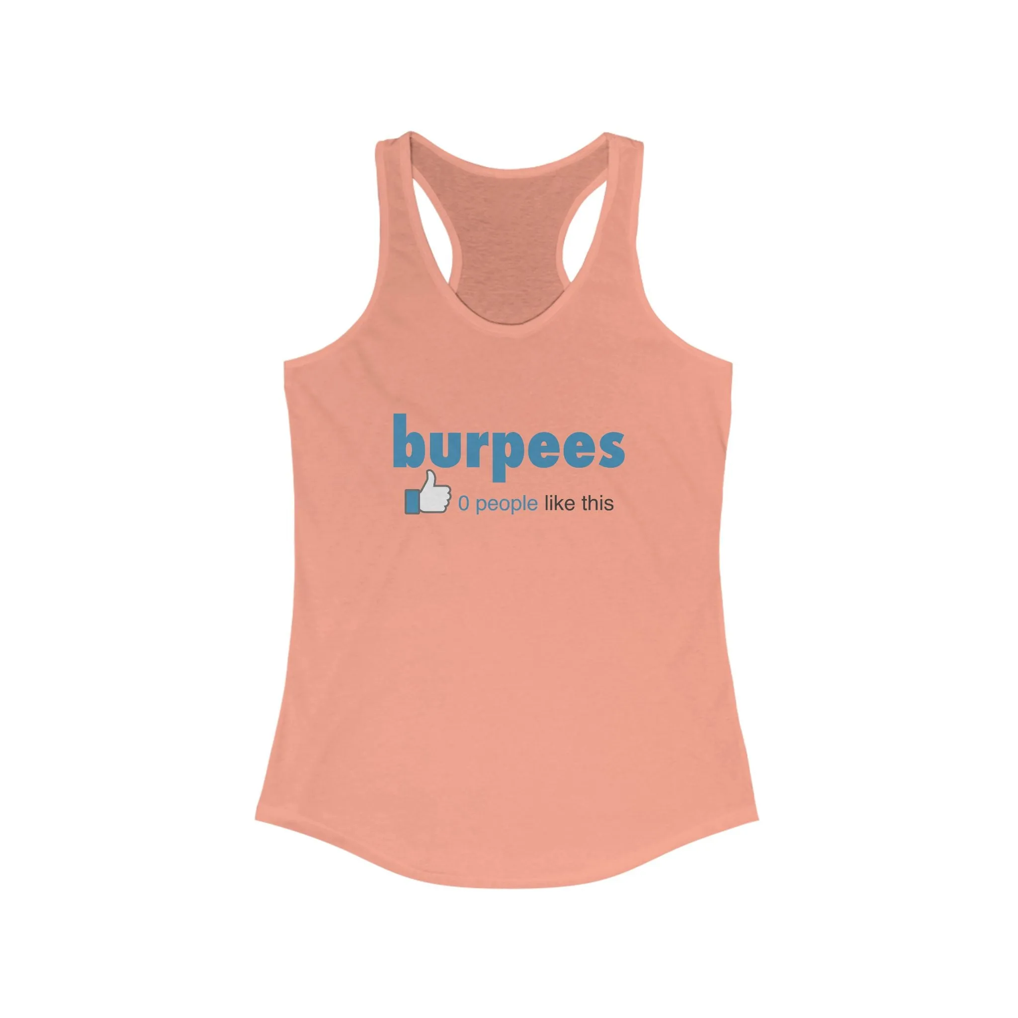 Funny Fitness Racerback Tank - 'Burpees' Workout Shirt for Women
