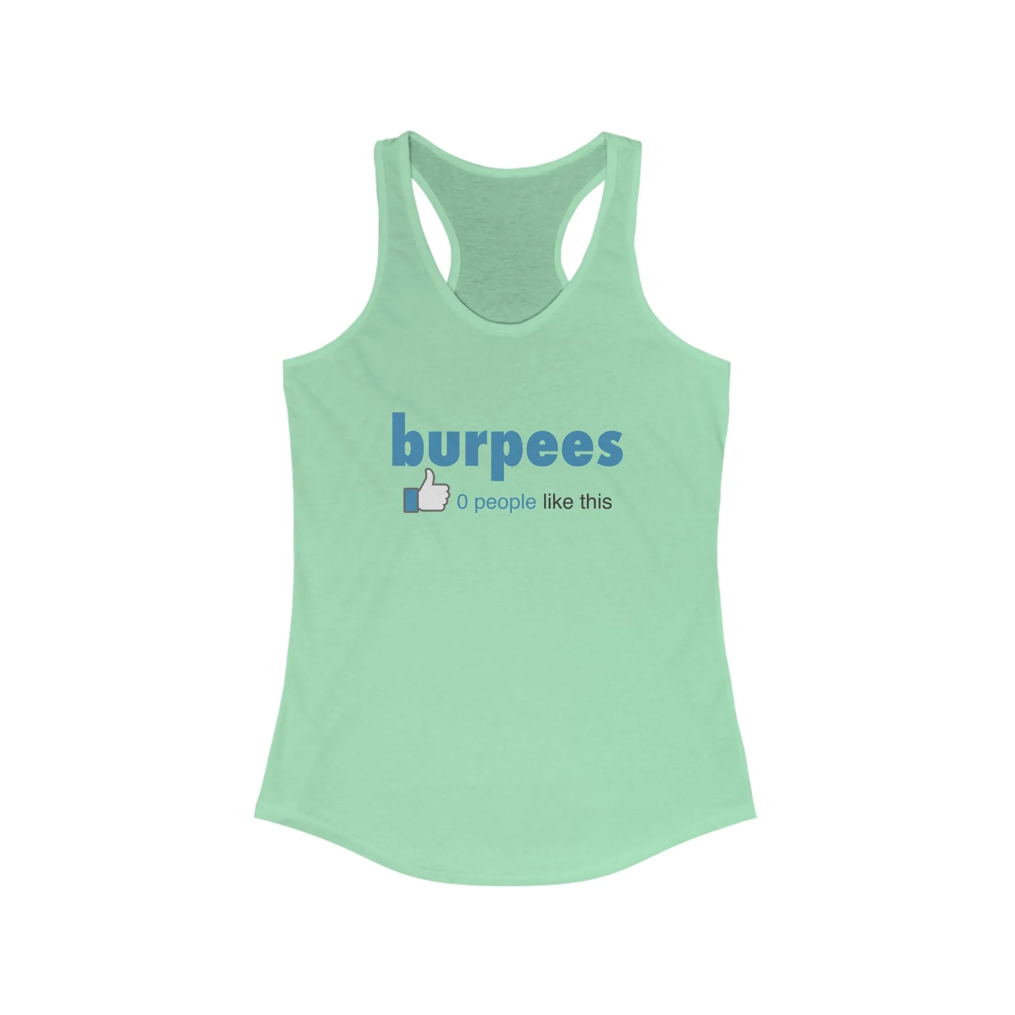 Funny Fitness Racerback Tank - 'Burpees' Workout Shirt for Women
