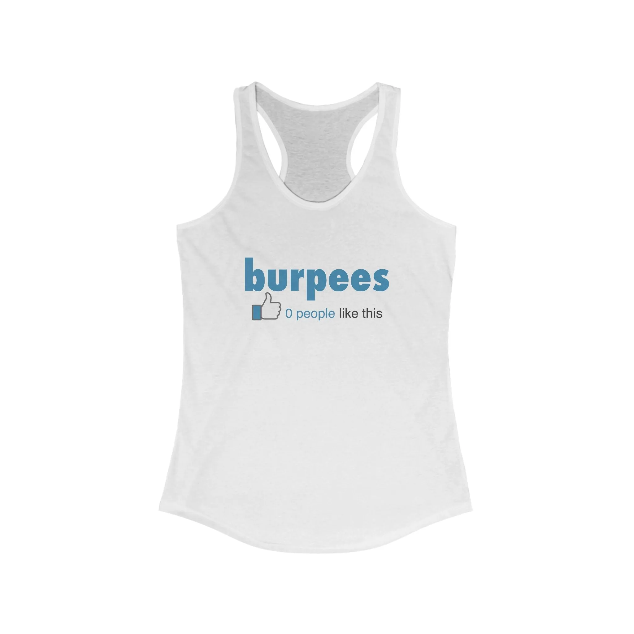 Funny Fitness Racerback Tank - 'Burpees' Workout Shirt for Women