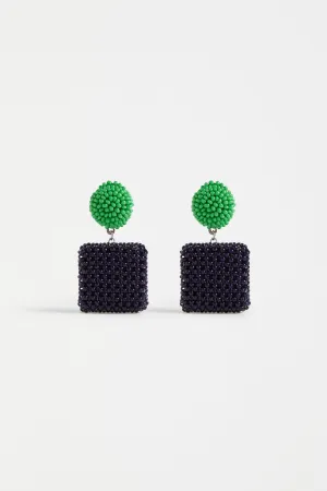 GARA LONG DROP EARRING | Elk The Label | BRIGHT NAVY