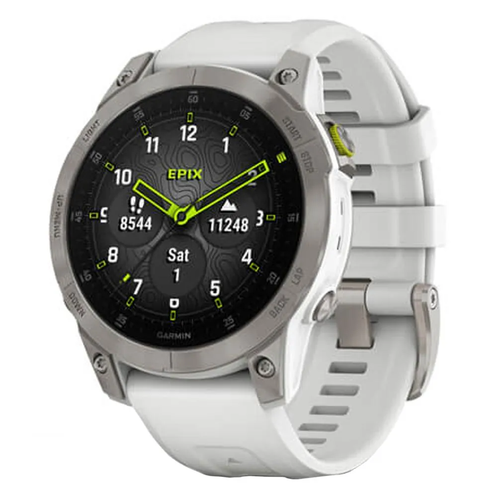 Garmin epix Gen 2 Premium Active Smartwatch White Titanium with 2 Year Warranty
