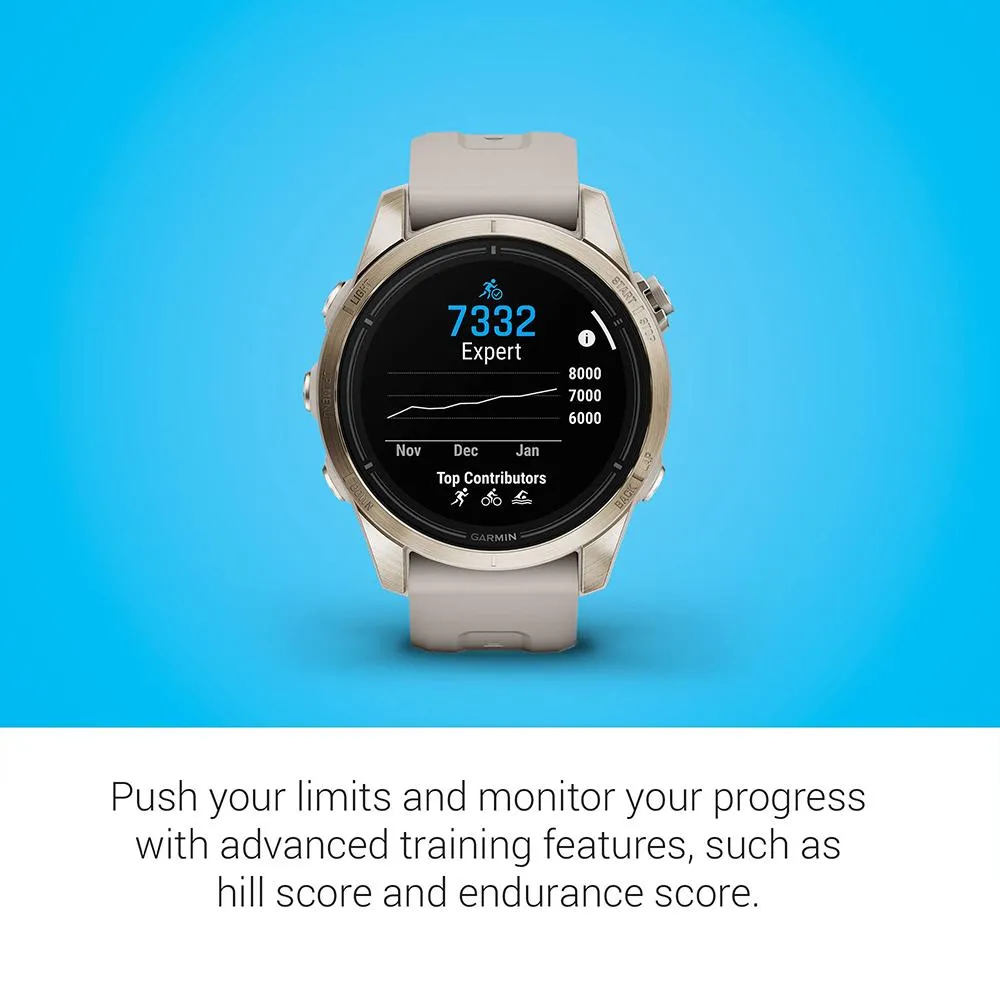 Garmin Epix Pro (Gen 2) 42mm Sapphire Soft Gold Steel Sand with 2 Year Warranty