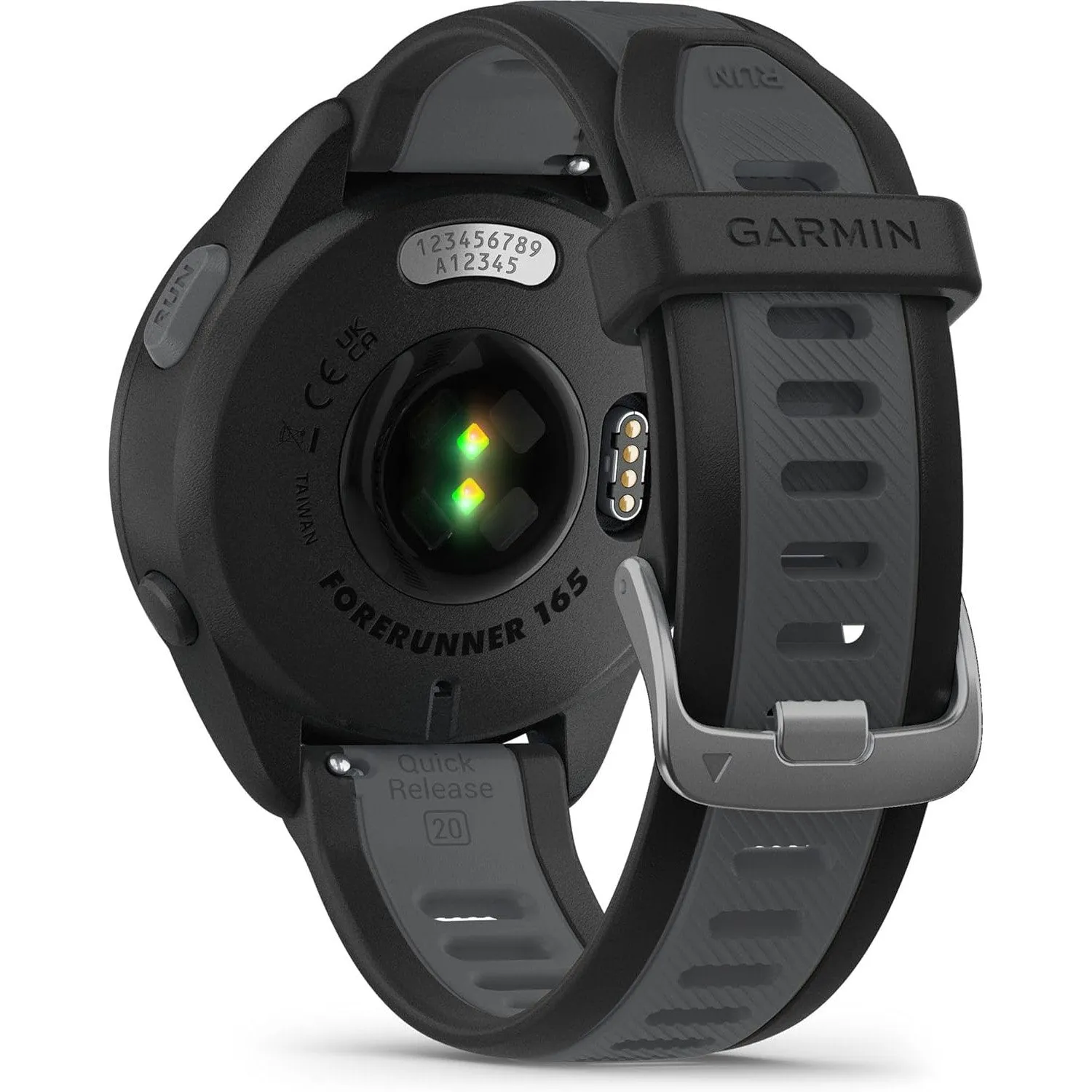 Garmin Forerunner 165 Music Smart Sport Watch Black  Slate Gray   HRM 200 (XS-S) Bundle