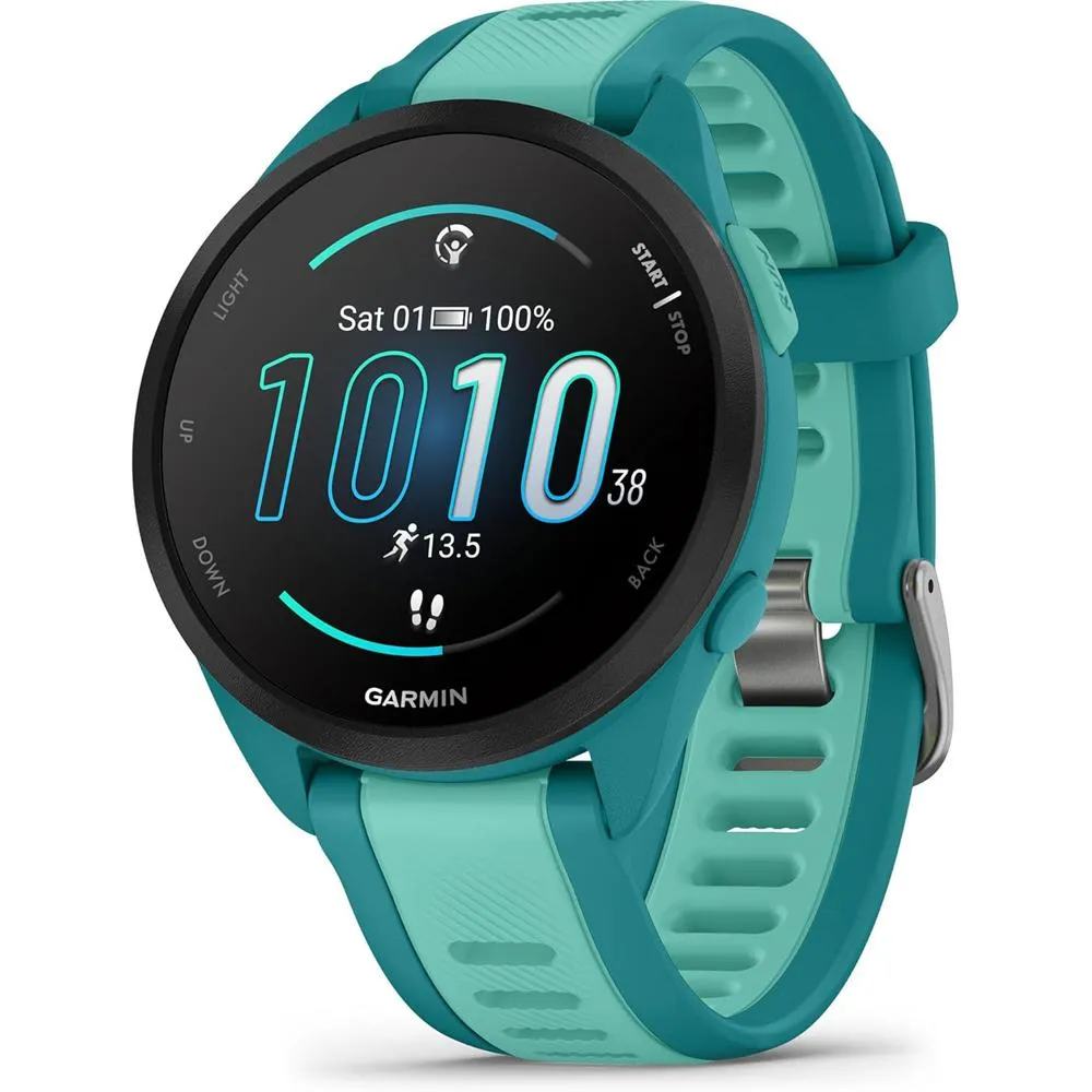 Garmin Forerunner 165 Music Smart Sport Watch, Turquoise   Aqua w/ Accessories Bundle