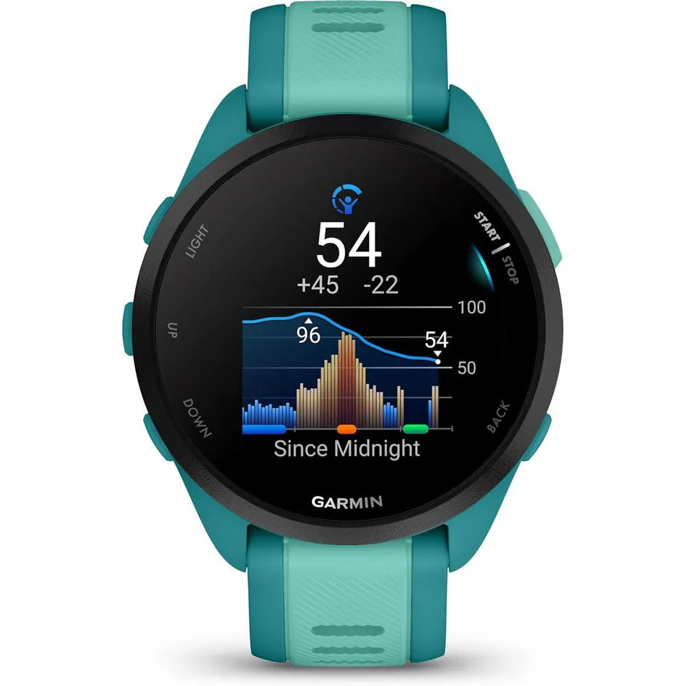 Garmin Forerunner 165 Music Smart Sport Watch, Turquoise   Aqua w/ Accessories Bundle
