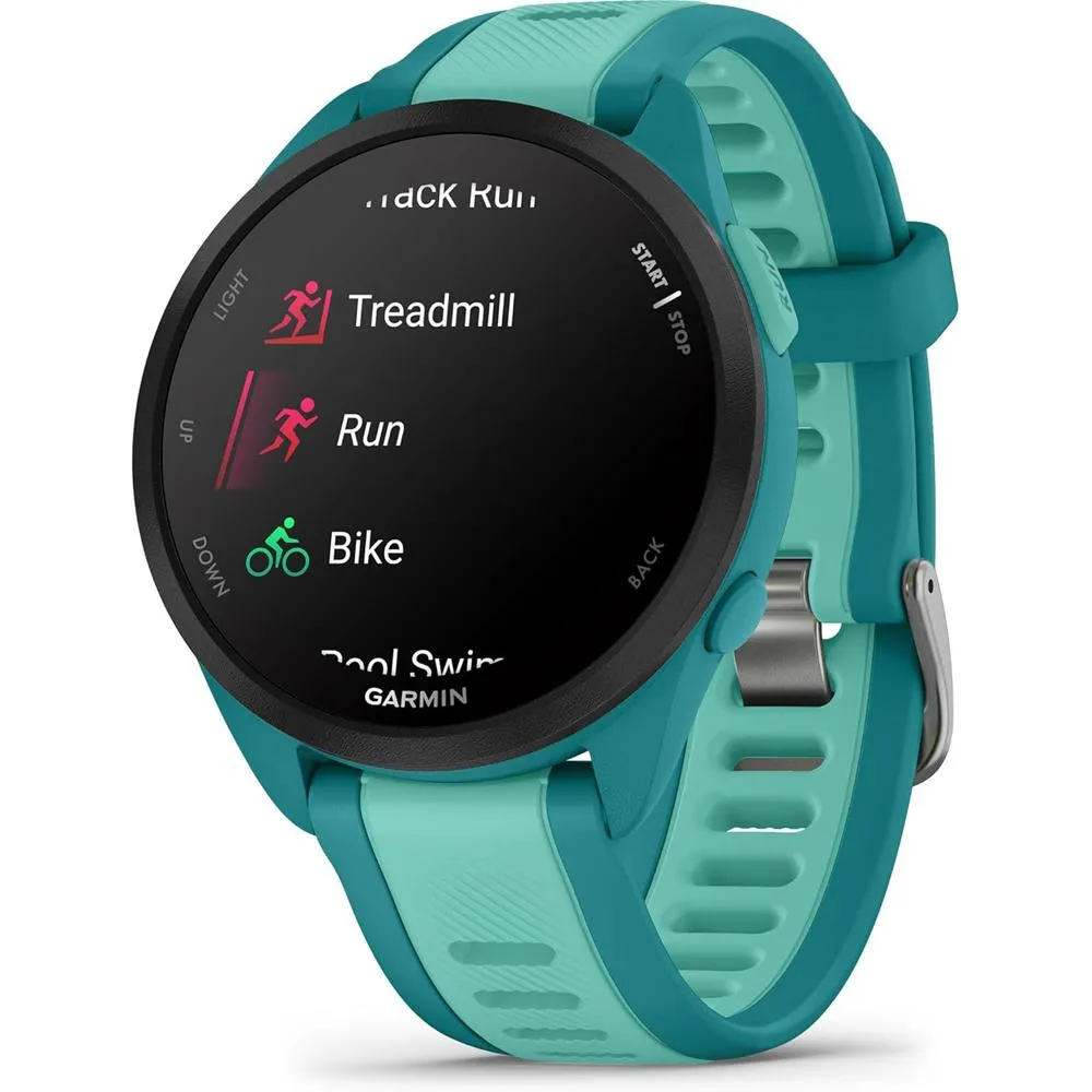 Garmin Forerunner 165 Music Smart Sport Watch, Turquoise   Aqua w/ Accessories Bundle