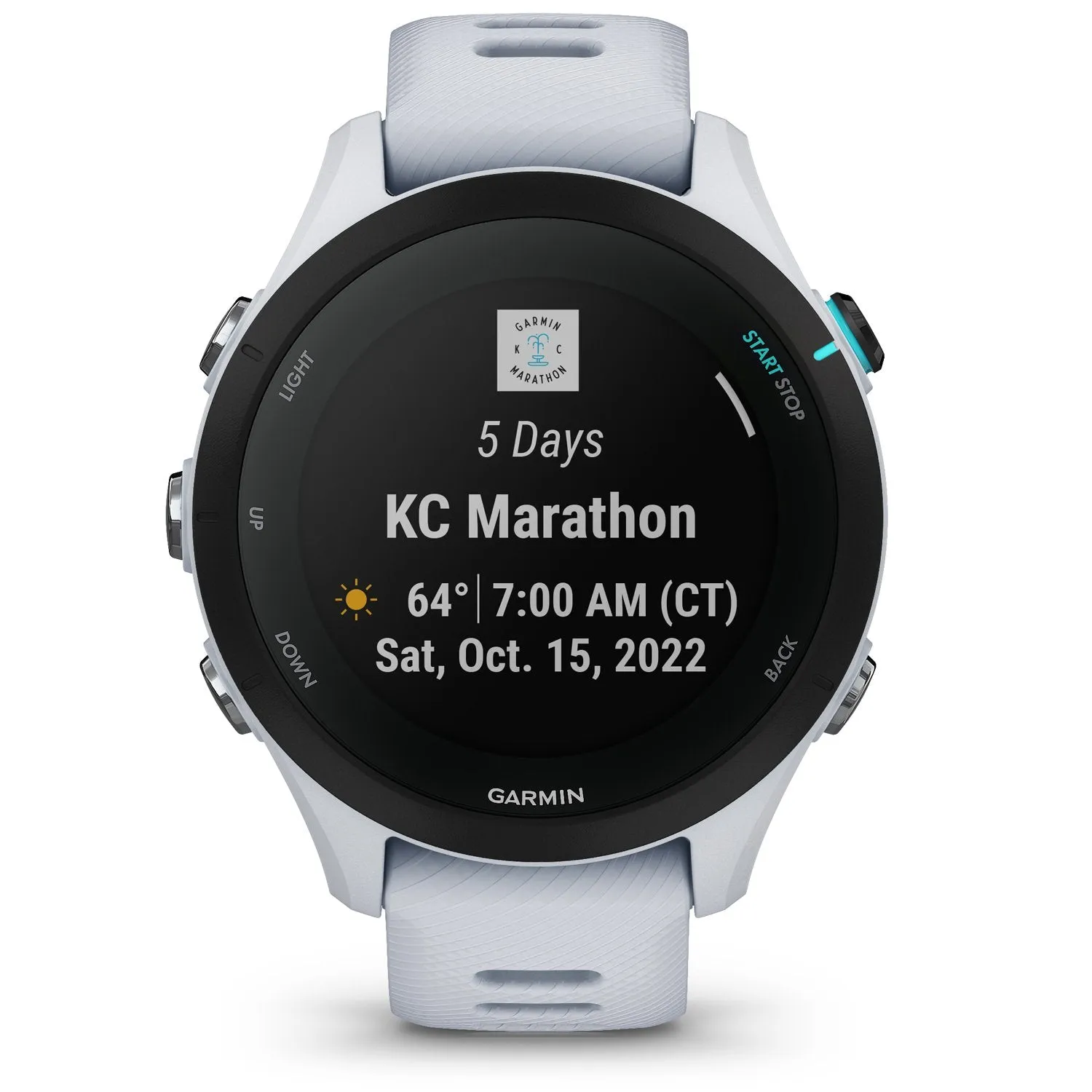 Garmin Forerunner 255S Music GPS Smartwatch, Whitestone