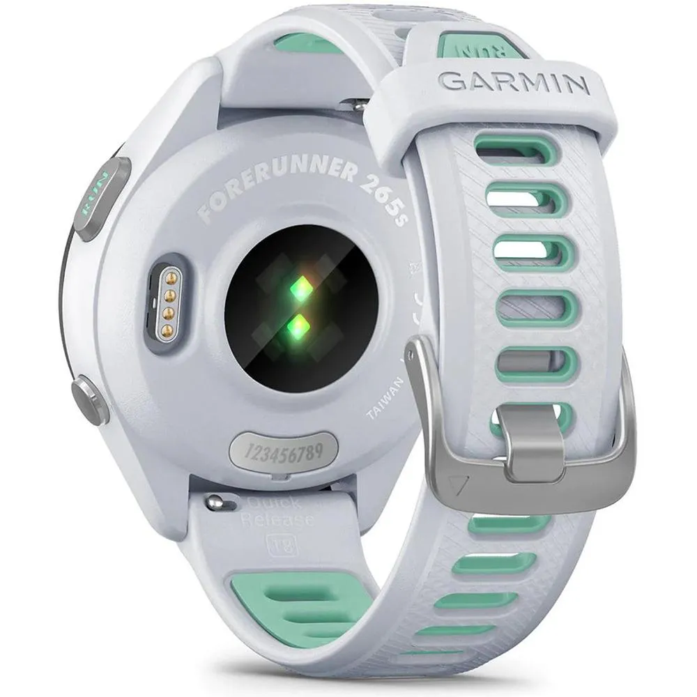 Garmin Forerunner 265S GPS Smartwatch Whitestone/Neo with Charging Dock Bundle
