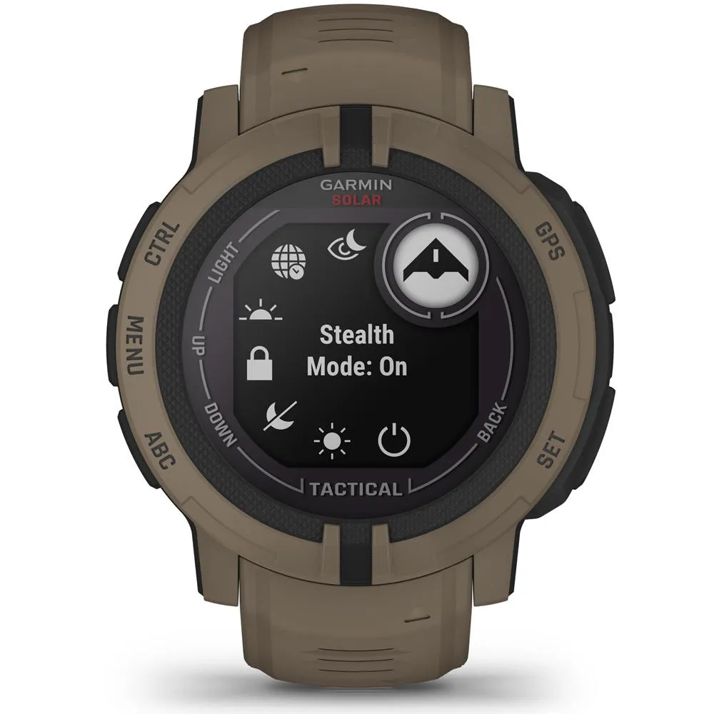 Garmin Instinct 2 Solar Smartwatch Tactical Edition Coyote Tan   2 Year Warranty