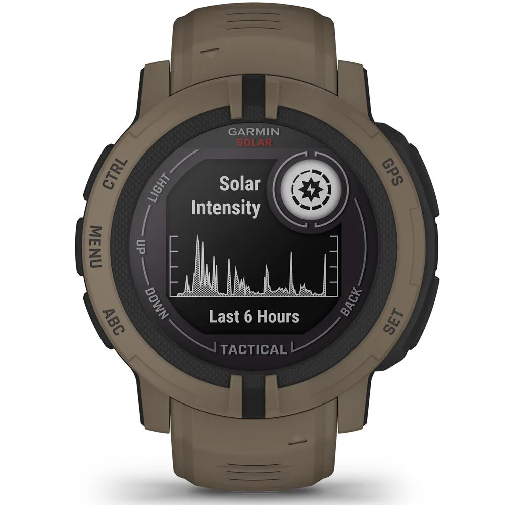 Garmin Instinct 2 Solar Smartwatch Tactical Edition Coyote Tan   2 Year Warranty