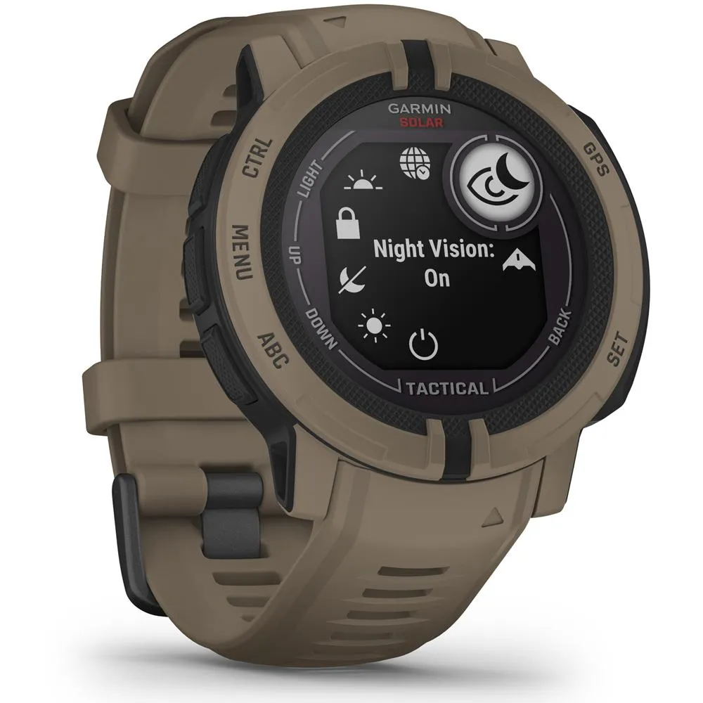 Garmin Instinct 2 Solar Smartwatch Tactical Edition Coyote Tan   2 Year Warranty