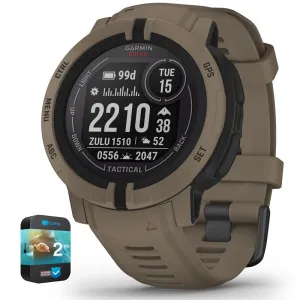 Garmin Instinct 2 Solar Smartwatch Tactical Edition Coyote Tan   2 Year Warranty