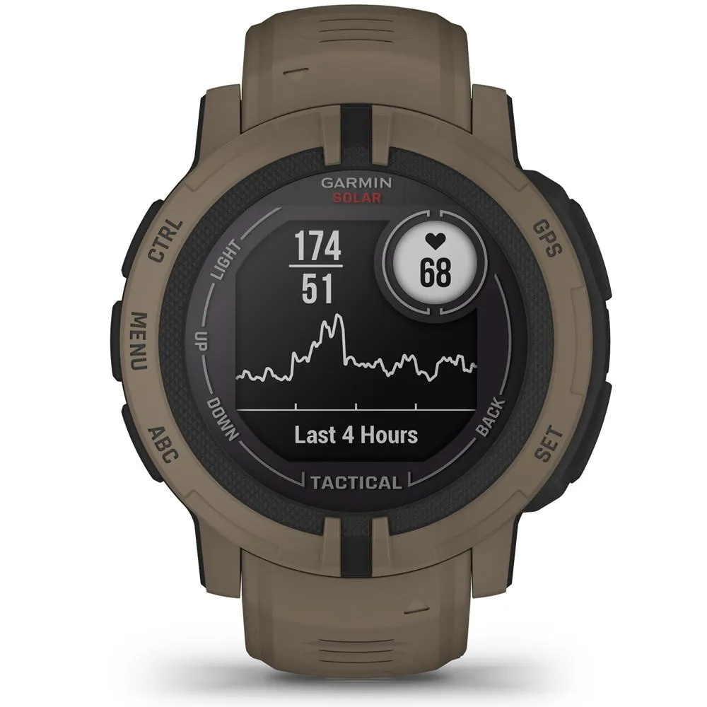 Garmin Instinct 2 Solar Smartwatch Tactical Edition Coyote Tan   2 Year Warranty