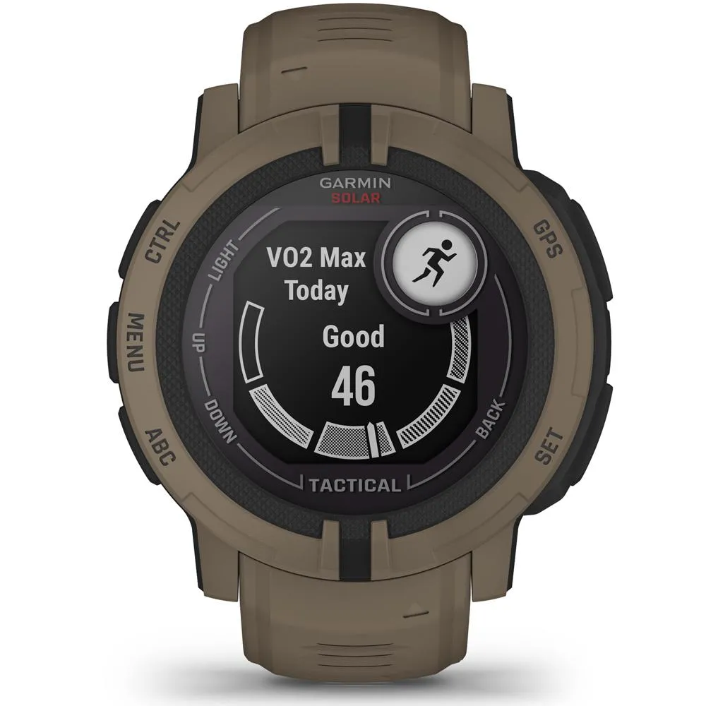 Garmin Instinct 2 Solar Smartwatch Tactical Edition Coyote Tan   2 Year Warranty