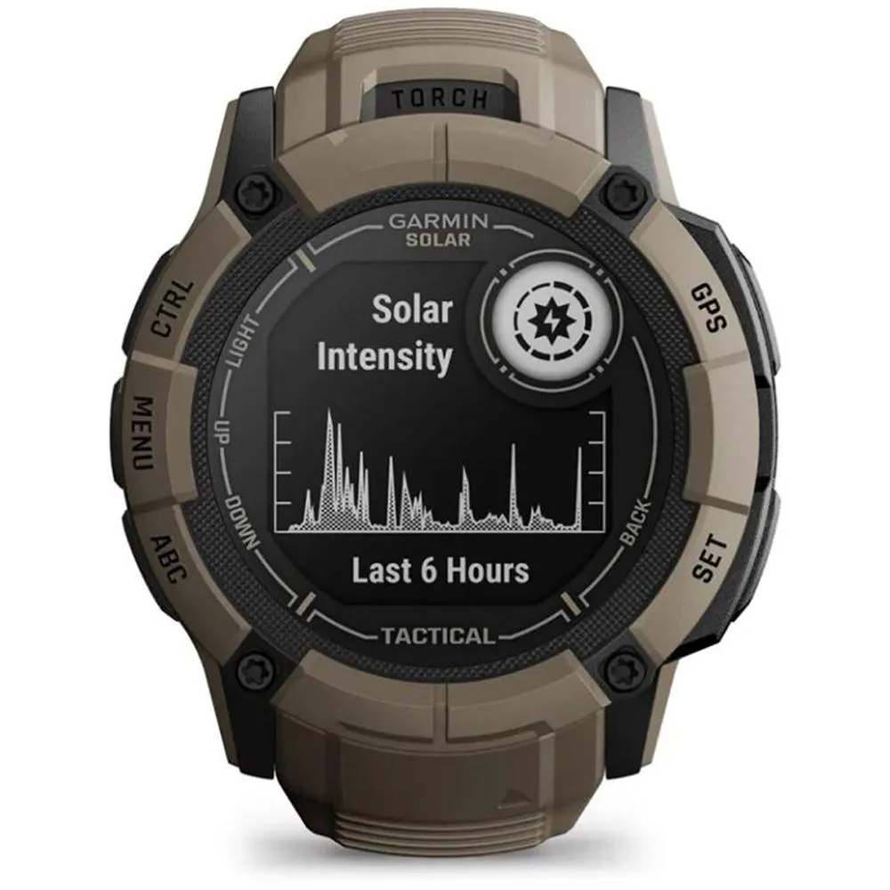 Garmin Instinct 2X Solar GPS Smartwatch Tactical Edition Tan with 2x Bracelet