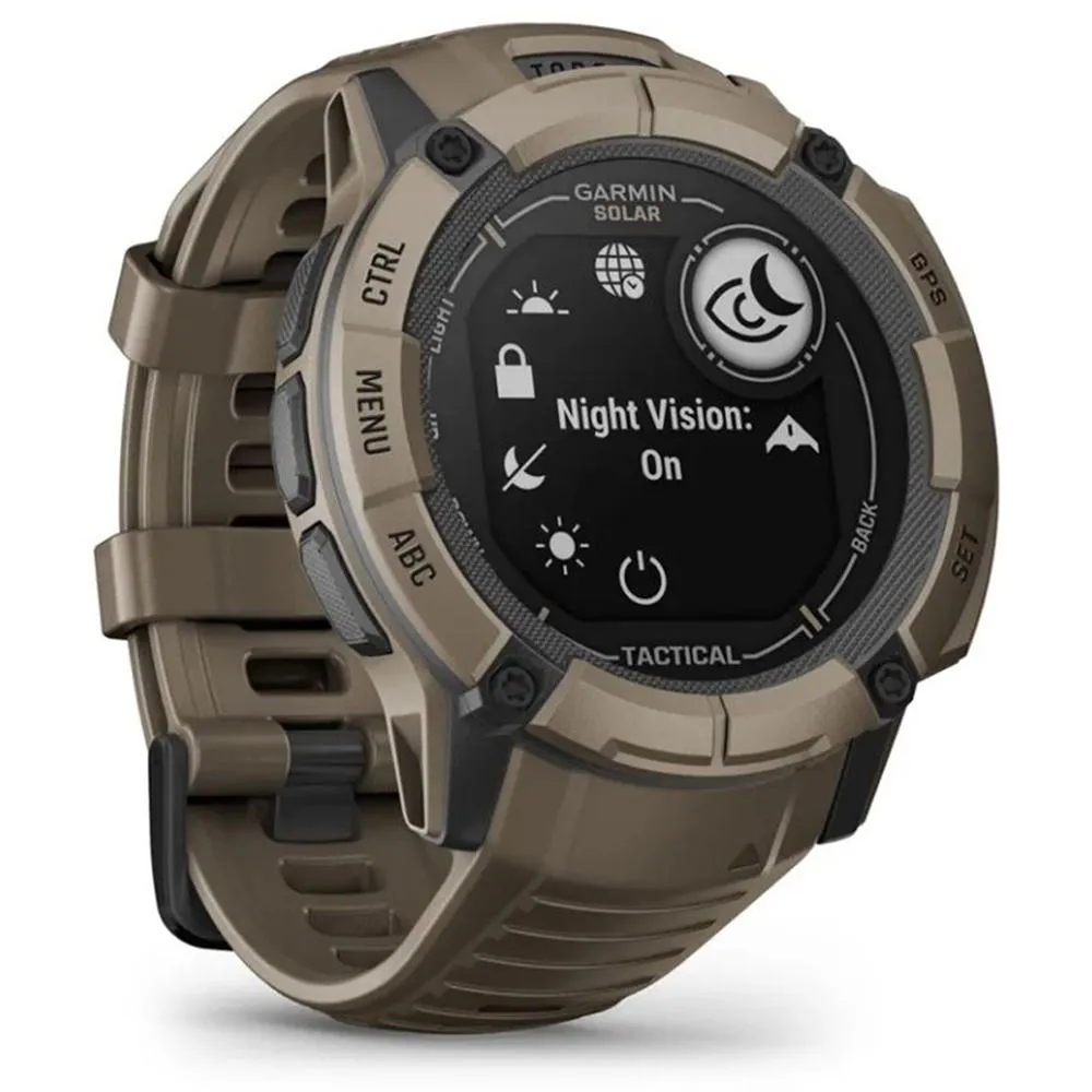 Garmin Instinct 2X Solar GPS Smartwatch Tactical Edition Tan with 2x Bracelet