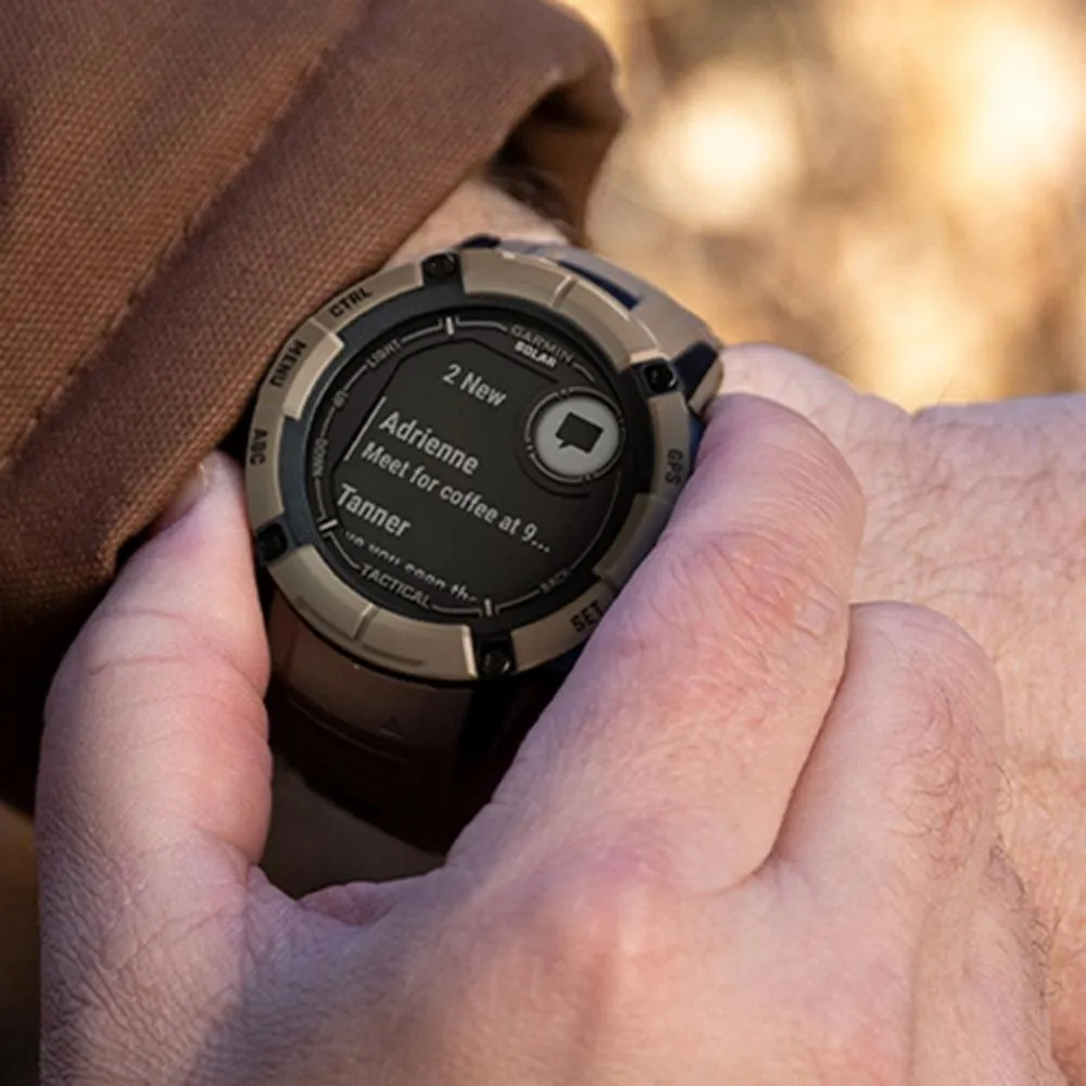 Garmin Instinct 2X Solar GPS Smartwatch Tactical Edition Tan with 2x Bracelet