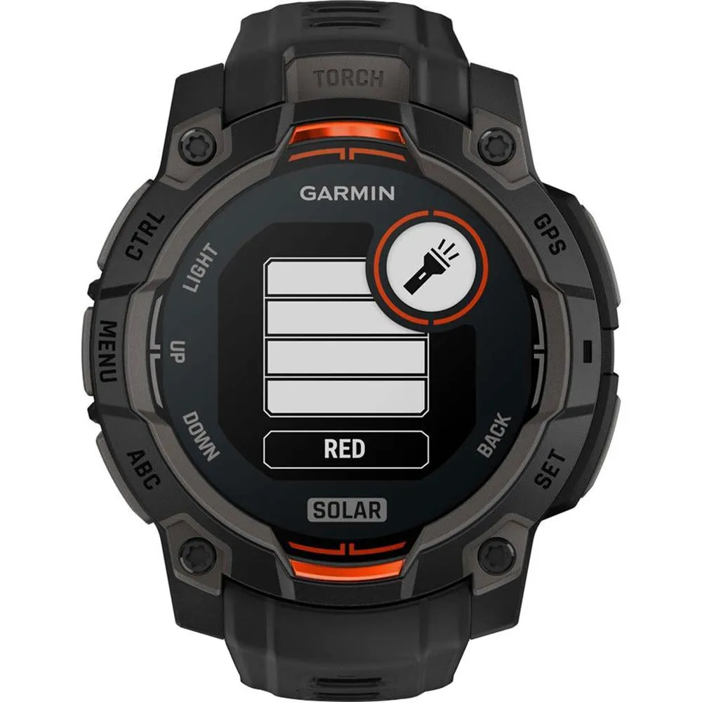 Garmin Instinct 3 - 45 mm GPS Smartwatch SOLAR Black with 2 Year Warranty Bundle