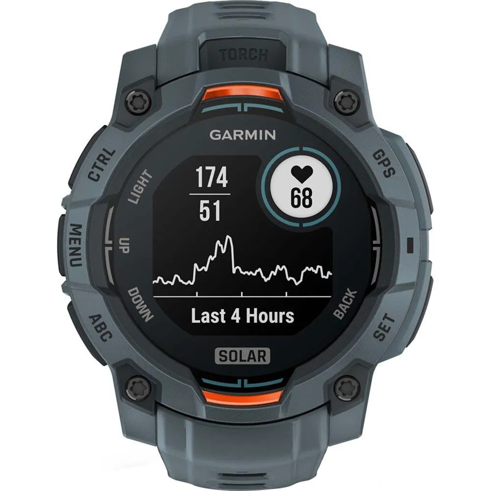 Garmin Instinct 3 45 mm Smartwatch SOLAR Twilight   Light   2 Yr Warranty Bundle