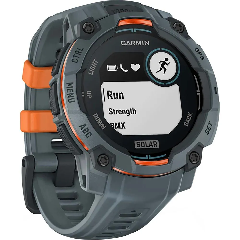Garmin Instinct 3 45 mm Smartwatch SOLAR Twilight   Light   2 Yr Warranty Bundle