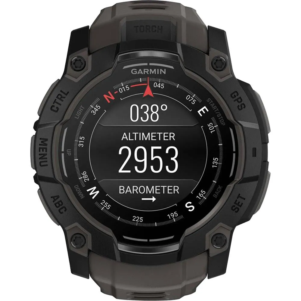 Garmin Instinct 3 - 50 mm GPS Smartwatch AMOLED Black   2 Year Warranty Bundle