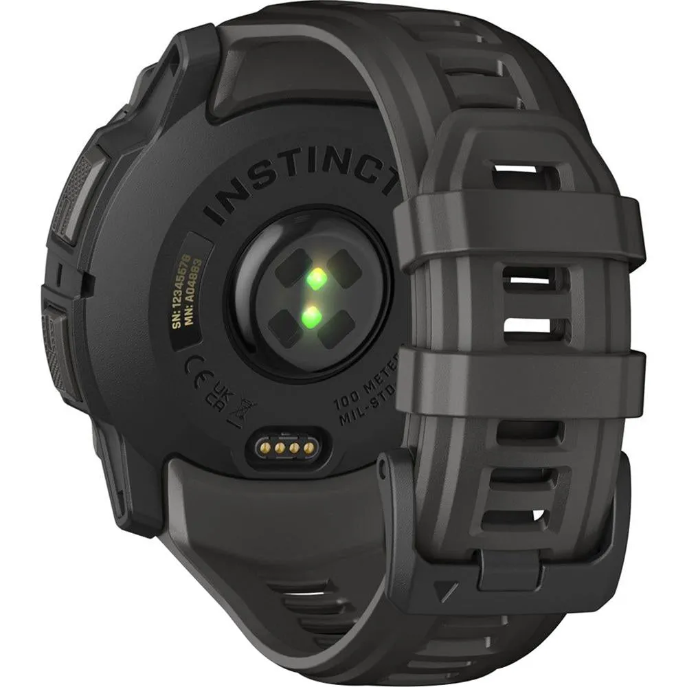 Garmin Instinct 3 - 50 mm GPS Smartwatch AMOLED Black   2 Year Warranty Bundle