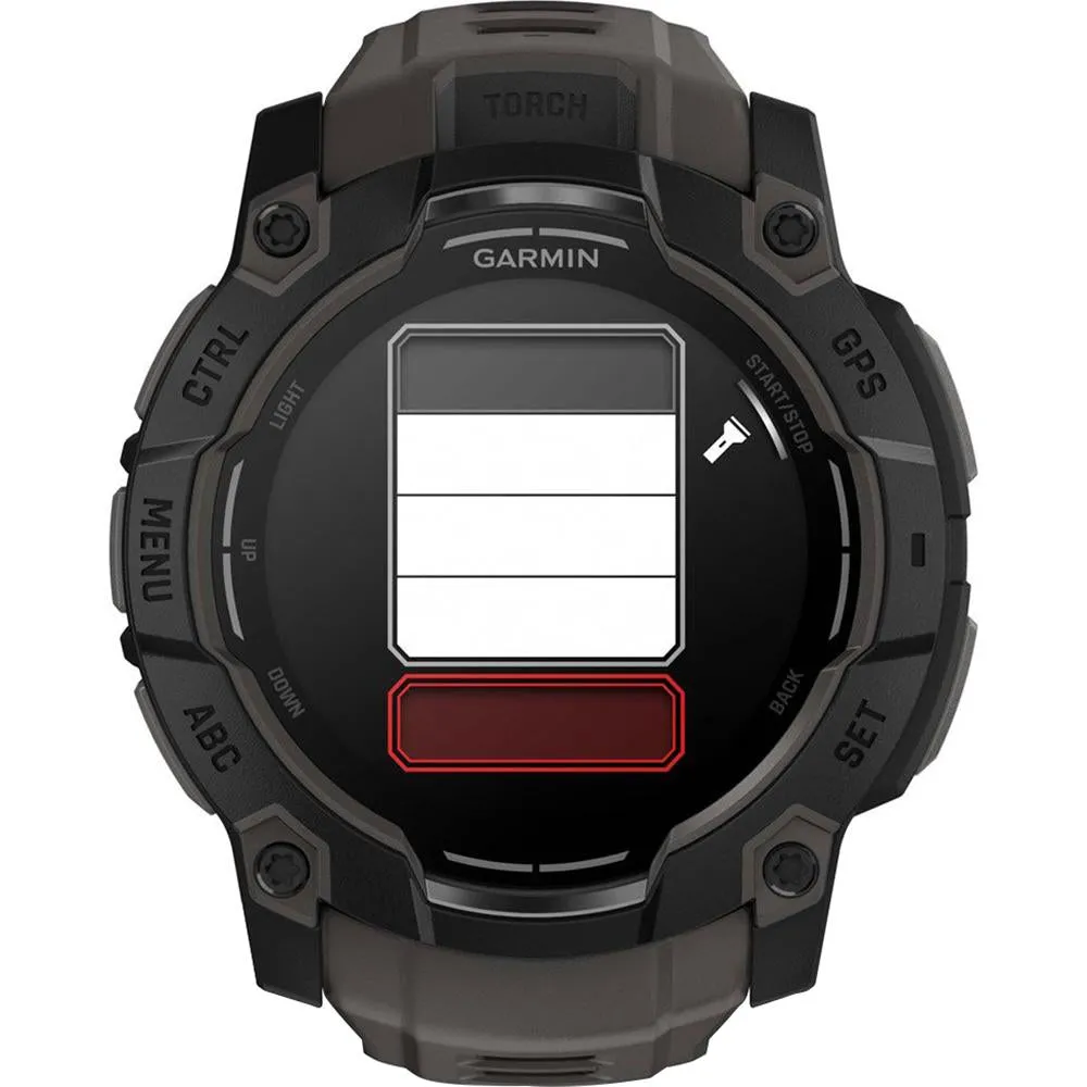 Garmin Instinct 3 - 50 mm GPS Smartwatch AMOLED Black   2 Year Warranty Bundle