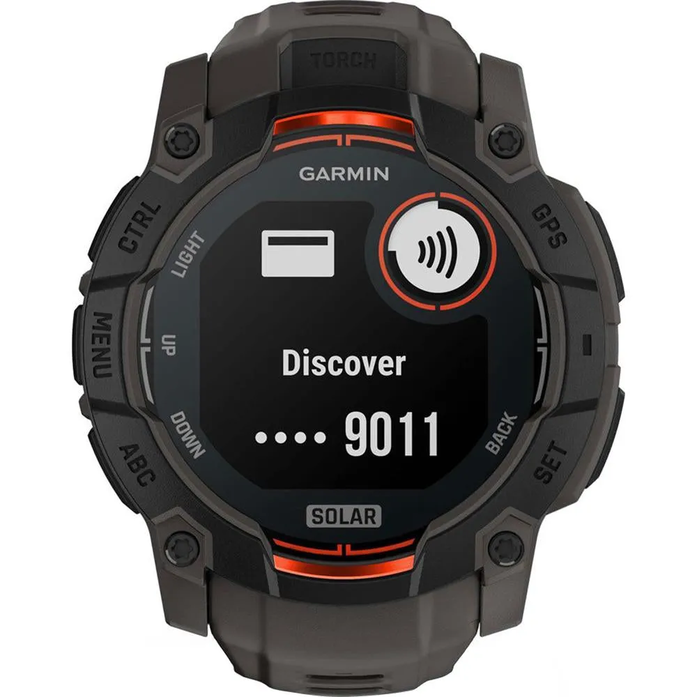 Garmin Instinct 3 - 50 mm GPS Smartwatch SOLAR Black with 2 Year Warranty Bundle