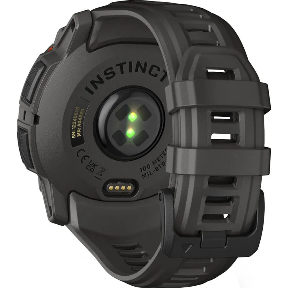 Garmin Instinct 3 - 50 mm GPS Smartwatch SOLAR Black with 2 Year Warranty Bundle