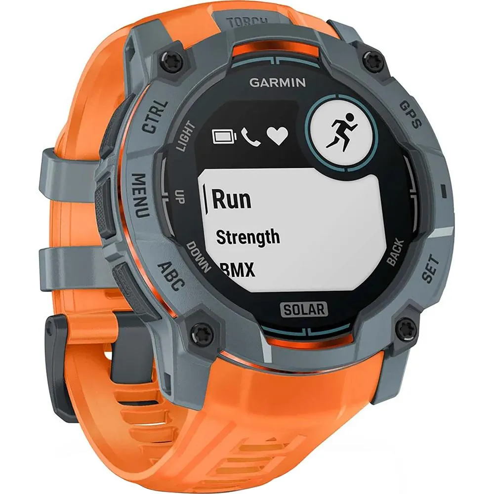 Garmin Instinct 3 - 50 mm GPS Smartwatch, SOLAR   Charging Dock   Protector Bundle